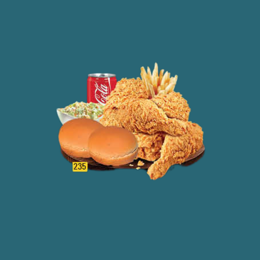 Jumbo Meal  (6 Pcs Chicken + Fries + 2 Buns + Coleslaw + Cola)